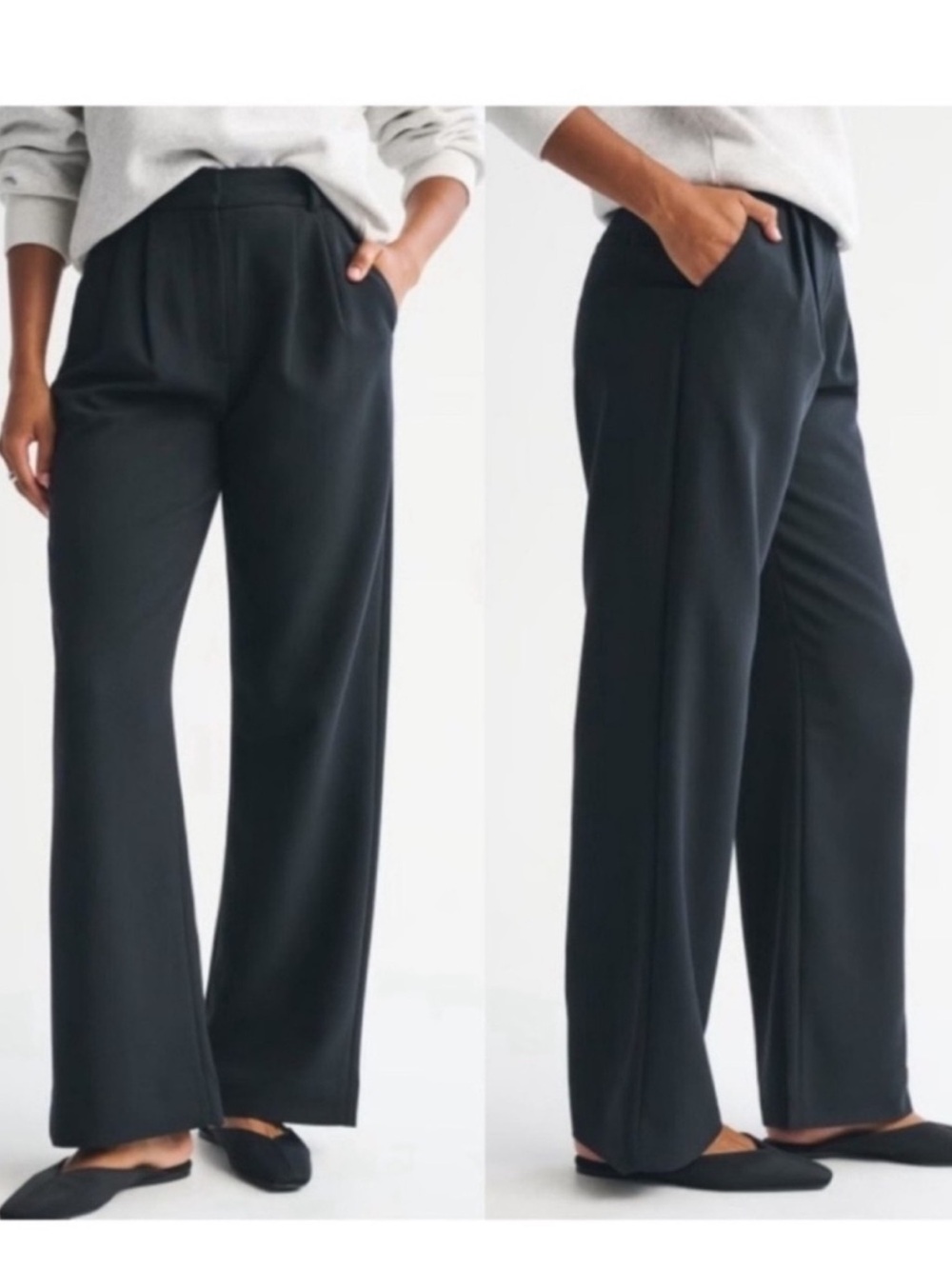 Abercrombie & Fitch Sloane Minimalist Career Black Trousers Size‎ 25L